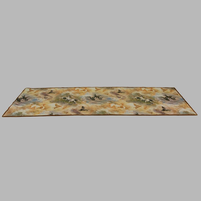 Oilcloth runner hunting design Length 140 cm width 49 cm